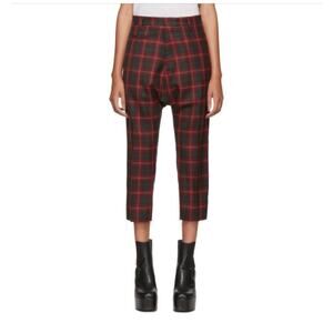 B45  R13 Tartan Plaid Tailored Drop Trouser Pant 25 Punk Street 90s Revival Y2K